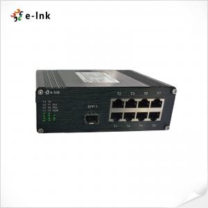 China Industrial PoE Switch 8-Port Gigabit 802.3at With 1-Port SFP Network Switch Hub supplier