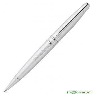 satin chrome pen,silver satin metal promotional ball pen