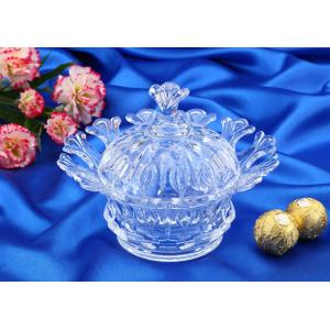 China Wedding Gift Glass Candy Bowl With Lid / Glass Storage Jar For Nut supplier