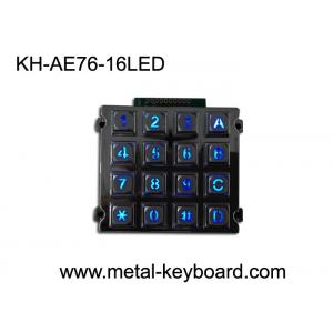 China Rugged Numeric Keypad , Metal Kiosk Keyboard with 16 Keys Backlit Dot Matrix supplier