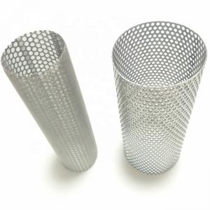 China Durable Wire Mesh Filter Cylinder , SS 304 316 316L Perforated Filter Tube Cartridge supplier
