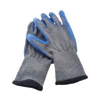 China Industrial Knitted Cotton Rubber Gloves Comfortable Breathable on sale