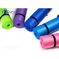 Sunjoy Premium Cheap Workout NBR Yoga Mat With Strap Fitness & Exercise Mat with Easy-Cinch NBR Yoga Mat Carrier Strap