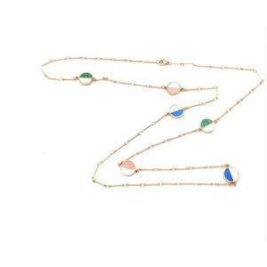 L.Vicharm Colorful Party Long Necklace Multiple Colors Shell Necklaces