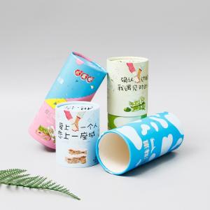 China Luxury Design Round Paper Tube , Pencil Watercolor Crayons Paper Canister Packaging supplier