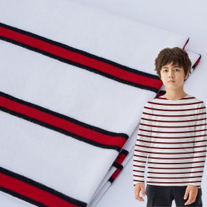 High Quality And Absorb Sweat Double Yarn Fabric Striped Cotton Fabric For T-Shirt Fabric