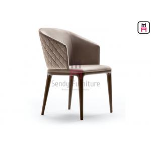 China Ash Wood Leg Dining Chair Diamond Stitch For Retaurant / Hotel supplier