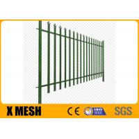 China Green Powder Coated Security Metal Fencing Pale Thickness 3mm For Power Plant on sale