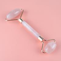 China Facial Beauty Roller Skin Care Rose Quartz Massager For Face Eyes Neck Body on sale