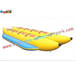 ODM 0.9MM PVC tarpaulin Inflatable Banana Boat Towables Toys  for fishing in lake