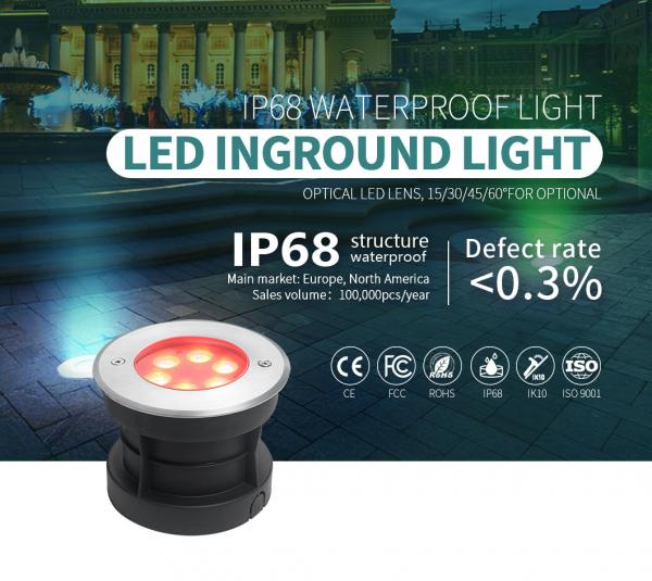 RGB IP68 6W Waterproof Led Underground Lights SMD3535