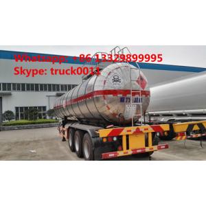China hot sale good quality 28mt 3 axles methyl chloride transport lpg semi-trailer, 35,000Lbulk lpg gas trailer supplier