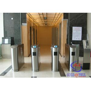 China Biometric Access Control Flap Barrier , Full Automatic Barrier Gate for Library / Theater supplier