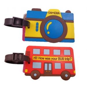 Non-toxic Custom 3D Silicone Gifts , Soft Rubber / PVC Luggage Tag