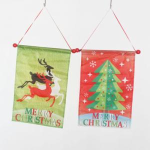 China Christmas Flag Banner reindeer and tree supplier
