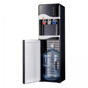 Black Hot And Cold Water Dispenser Cooler With Low Noise Level Consumption 80W-500W Standing Installation