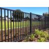 China 2.1x2.4m Black Steel Fence Steel Pool Fence Panels With Square Tube Frame wholesale