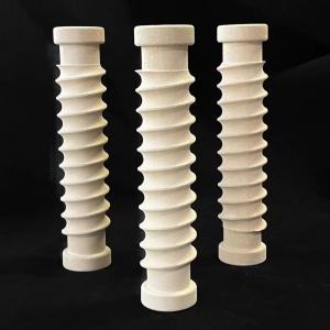 Good Thermal Mullite Ceramic Tubes High Shock Resistance Refractory Tube Screwed