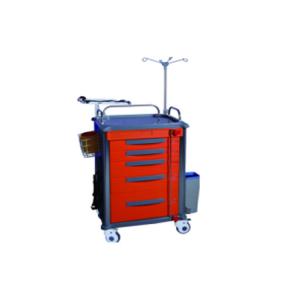 China Movable ABS Medical Trolley Cart Emergency Trolley Equipment Function (ALS-ET004) supplier