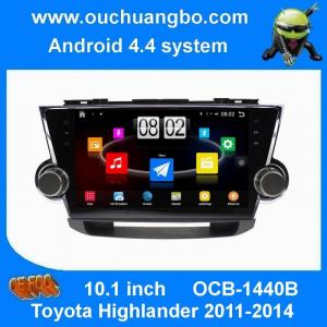 China Ouchuangbo auto radio dvd player android 4.4 for Toyota Highlander 2011-2014 with gps BT SWC wifi 3g USB supplier