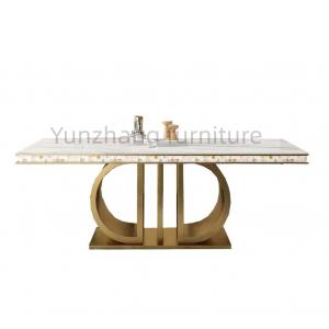 Stainless Steel Large Home Furniture Table 10mm Top Thickness