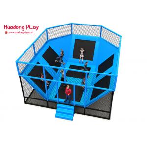 Adult Toddler Indoor Trampoline With Net EN Certificate TUV / ISO / ASTM 50sqm