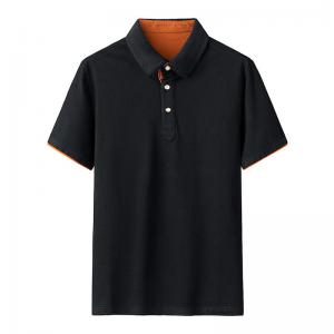 ODM OEM 270gsm T Shirts Climbing Men's Cotton Polo Shirts With Loose Lapels