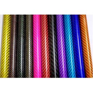 100% Real Custom Carbon Fiber Parts  Tube Plain / Twill Weave With Different Colors