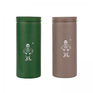 15ML To 250ML Green Round Aluminum Canisters Embossed Logo Empty Coffee Can