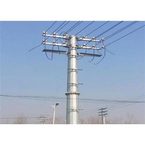 Galvanized 33kv Electrical Power Pole High Tension Transmission Line Steel Tower Pole