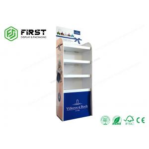 China Durable Cardboard Floor Displays CMYK Printing Paper Display Stand For Supermarket supplier