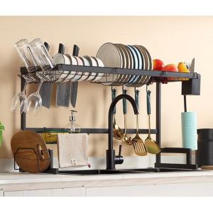 Width 850mm Kitchen Dish Rack Over Sink , Chopsticks Dish Drying Rack 515mm Height