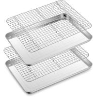 China Mirror Finished Oven Baking Tray Rectangle Stainless Steel Baking Sheet on sale