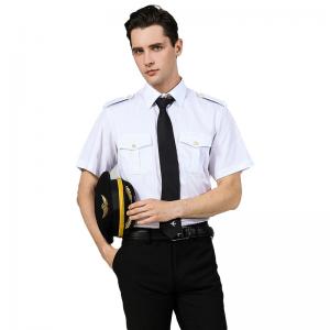 100% Cotton Custom Airline Pilot Uniform Captain Work Clothes Uniform Customer Logo