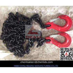 10mm Grade 80 chain with clevis slip hook,red color