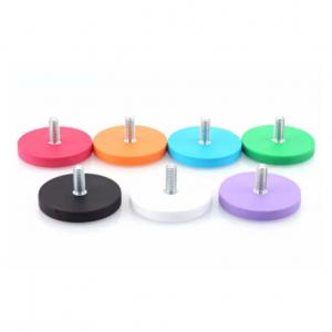 Multicolor Strong Magnetic Base Rubber Coated Pot Magnet For Holding Car Roof Lights