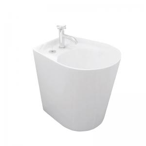 Floorstanding Mop Tub , Ceramic Glazed Wash Tub Sink Full Pedestal