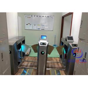 China Safety Flap Turnstile Gate Access Control With LCD Screen QR Code Reader NFC Reader supplier