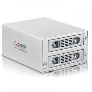 ORICO 3529SUS3-C Tool Free Aluminum USB 3.0 &amp; eSATA JBOD Dual - Bay 3.5 inch SATA Hard Drive Duplica