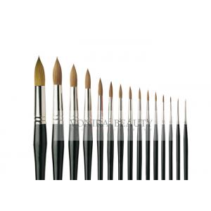 China Pro 15 Pieces Body Makeup Paint Brushes Watercolour Oil Paint Round Brush Collection supplier