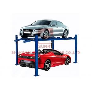 China 4 Post Auto Hoist Car Storage Lift Hydraulic Double Deck Parking Lift supplier