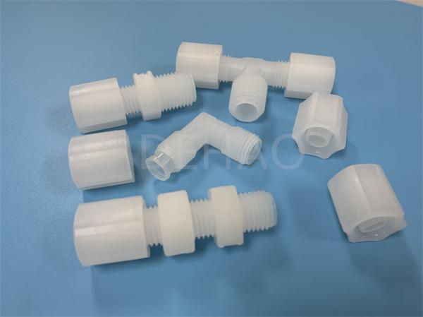 Tee Junction PVDF Parts , Male thread PVDF Pipe Fittings