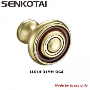Brushed brass Antique round cabinet knob  in DIA31mm for furniture hardware