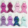 Fine design mermaid tail neoprene chapstick holder keychain.size is 6cm*11cm 3mm