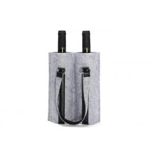 Light Grey Felt Wine Bottle Bag Christmas Wine Tote Bag Accept Customer Logo