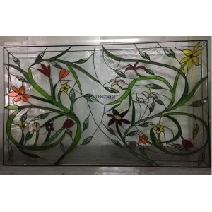 300mm 200mm Victorian Leaded Stained Leaded Glass Patina Caming