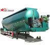 Banana Type Fuwa 3 Axles Bulk Cement Semi Trailer Green Colour CCC ISO