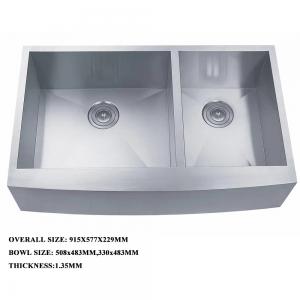 China stainless steel double bowl deep kitchen sink with strainer best quality sink supplier