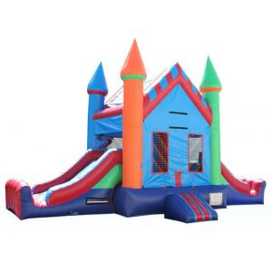 China Attractive Inflatable Party City Bounce House , Double Slide Inflatable Moon Bounce supplier