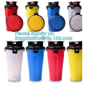 2 in 1 Portable Dog Food Cup for Travel Dog Water Bottle with Bowl pet joyshaker water bottle cap dog water bottle, pac